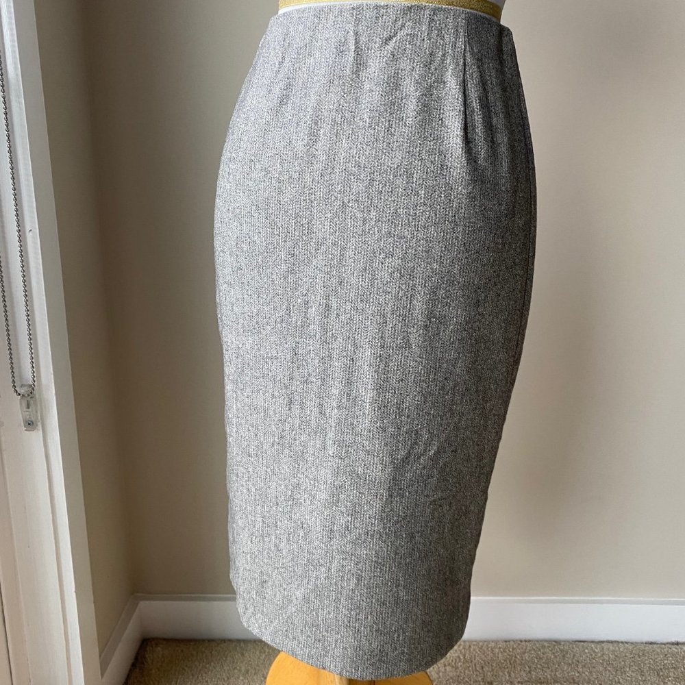 Donna Karan Signature Wool & Cashmere Grey Skirt 2